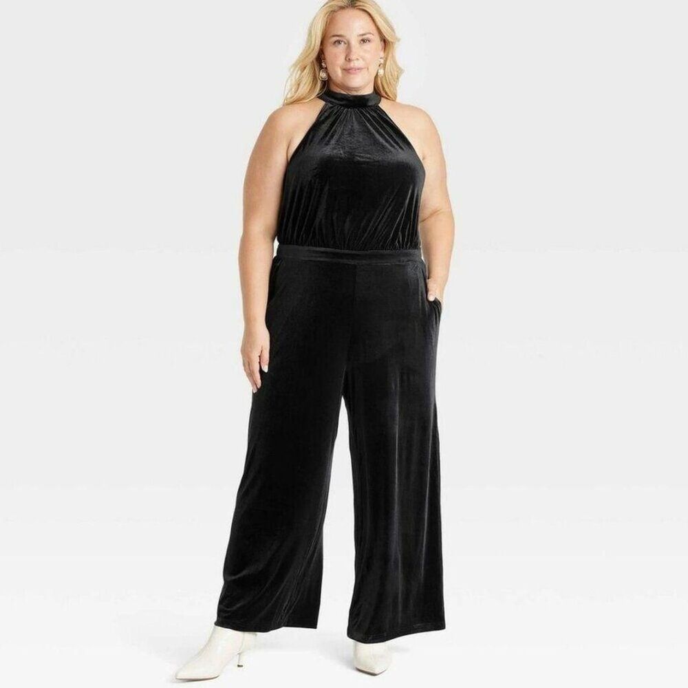 A-new-day Women's Black Jumpsuit XXL NWT